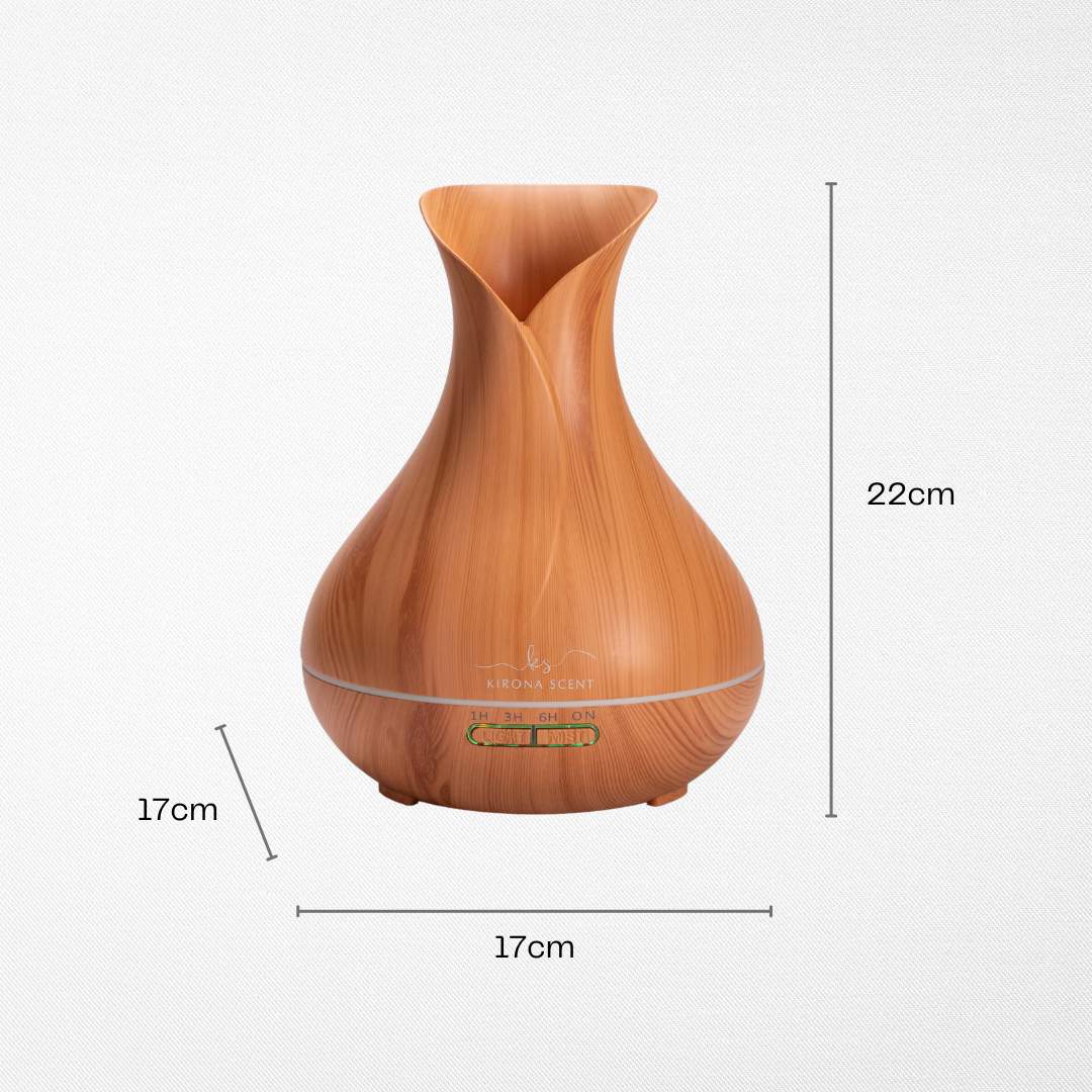 Tulip Aroma Diffuser 500ml (Light Wood)