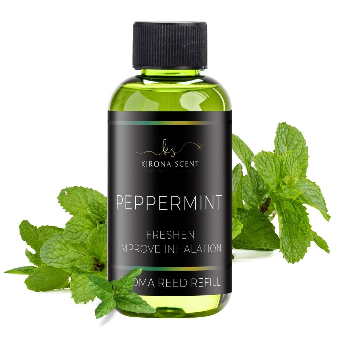 Peppermint Reed Diffuser Oil Refill - 8 Oz Premium Scented Oil For Home Fragrance