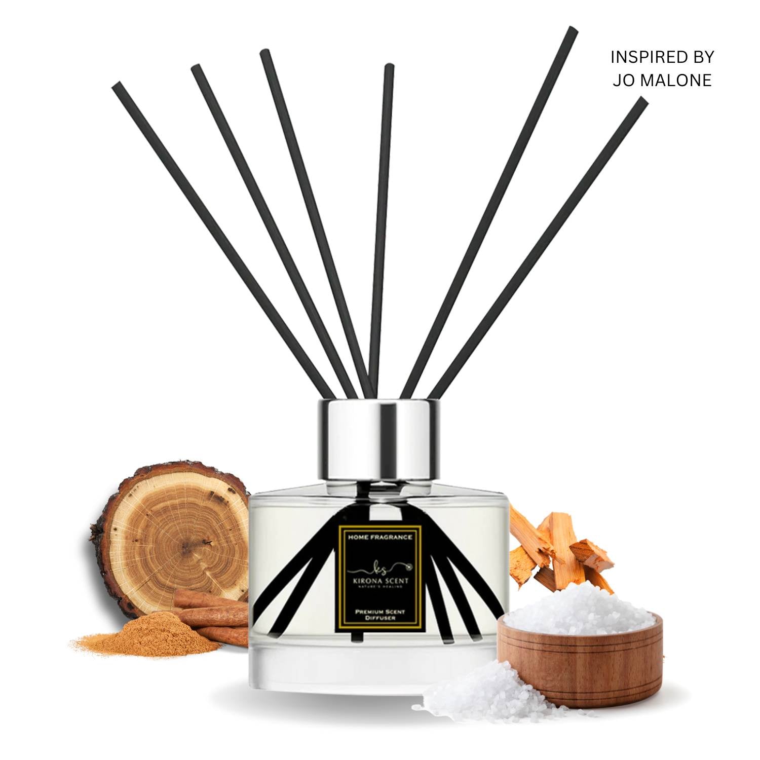 Wood Sage & Sea Salt Luxe Reed Diffuser (White)