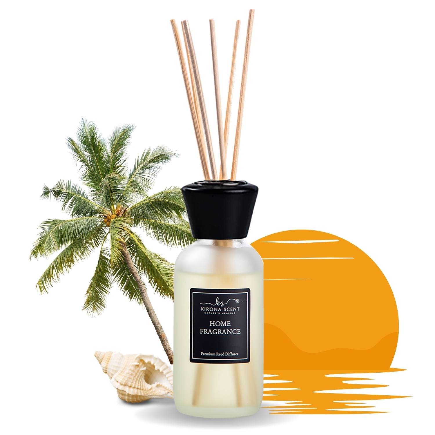 Spa Reed Diffuser (White) - Tropical Sunset