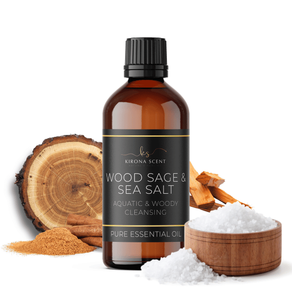 100ml Pure Essential Oil - Wood Sage & Sea Salt
