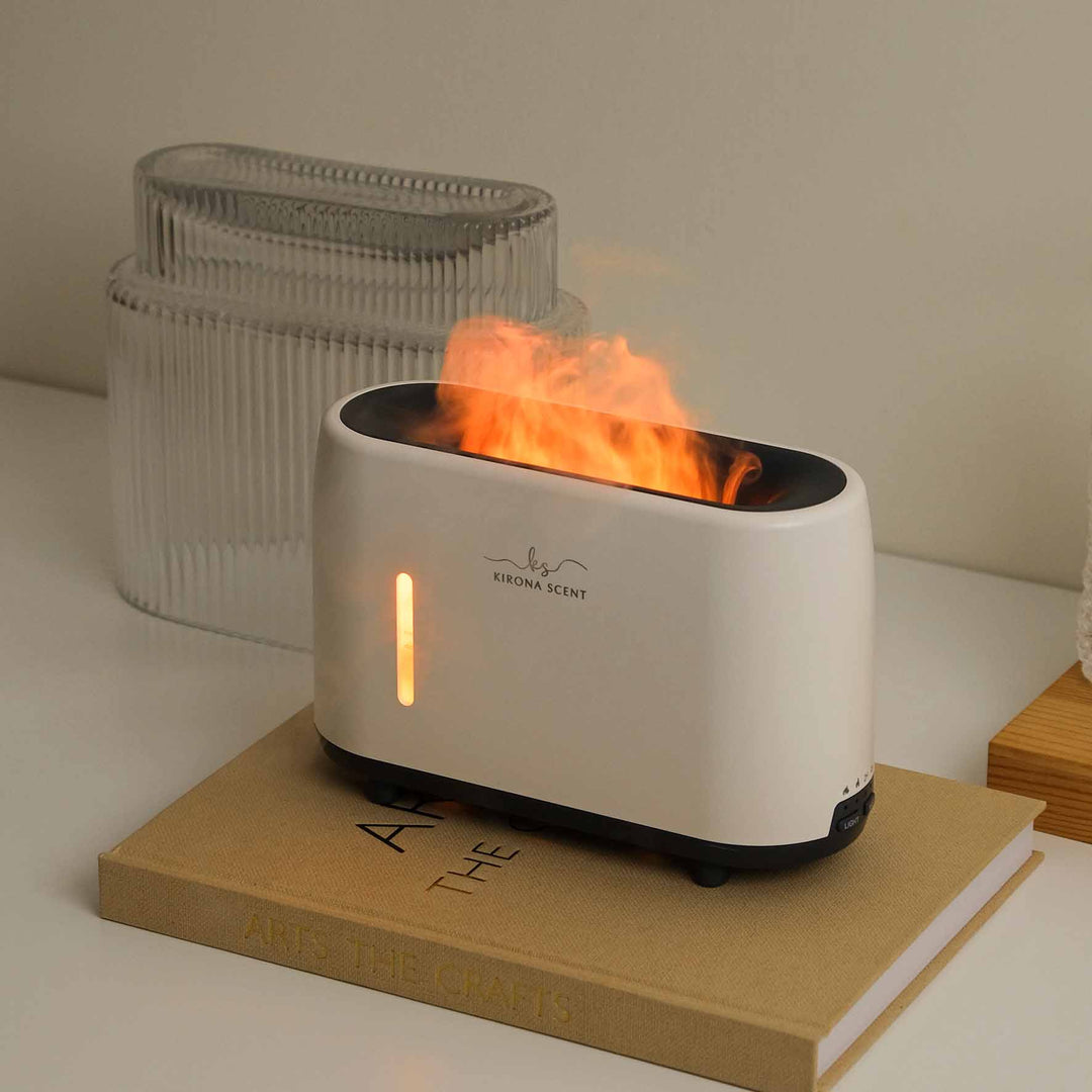 Kirona Scent Blazing Fire Aroma Diffuser (White)-Ultrasonic Humidifier