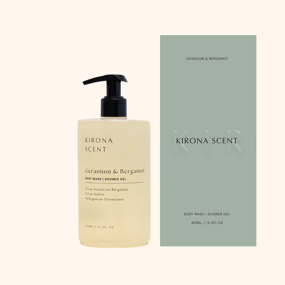 Geranium & Bergamot Essential Oil Body Wash