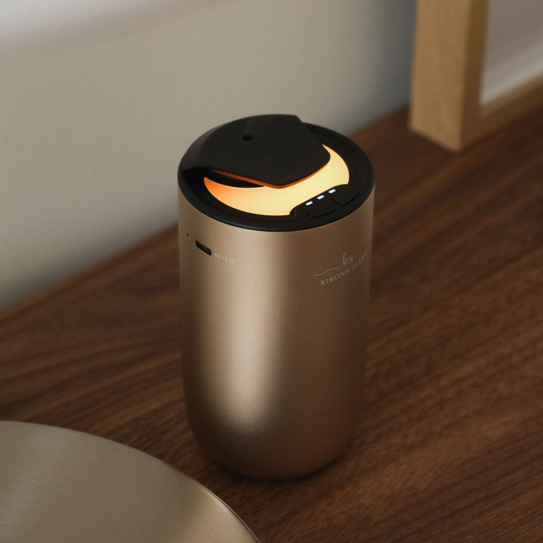Waterless Diffuser - Bullet Aroma Nebulizer (Metallic Gold) – Kirona Scent