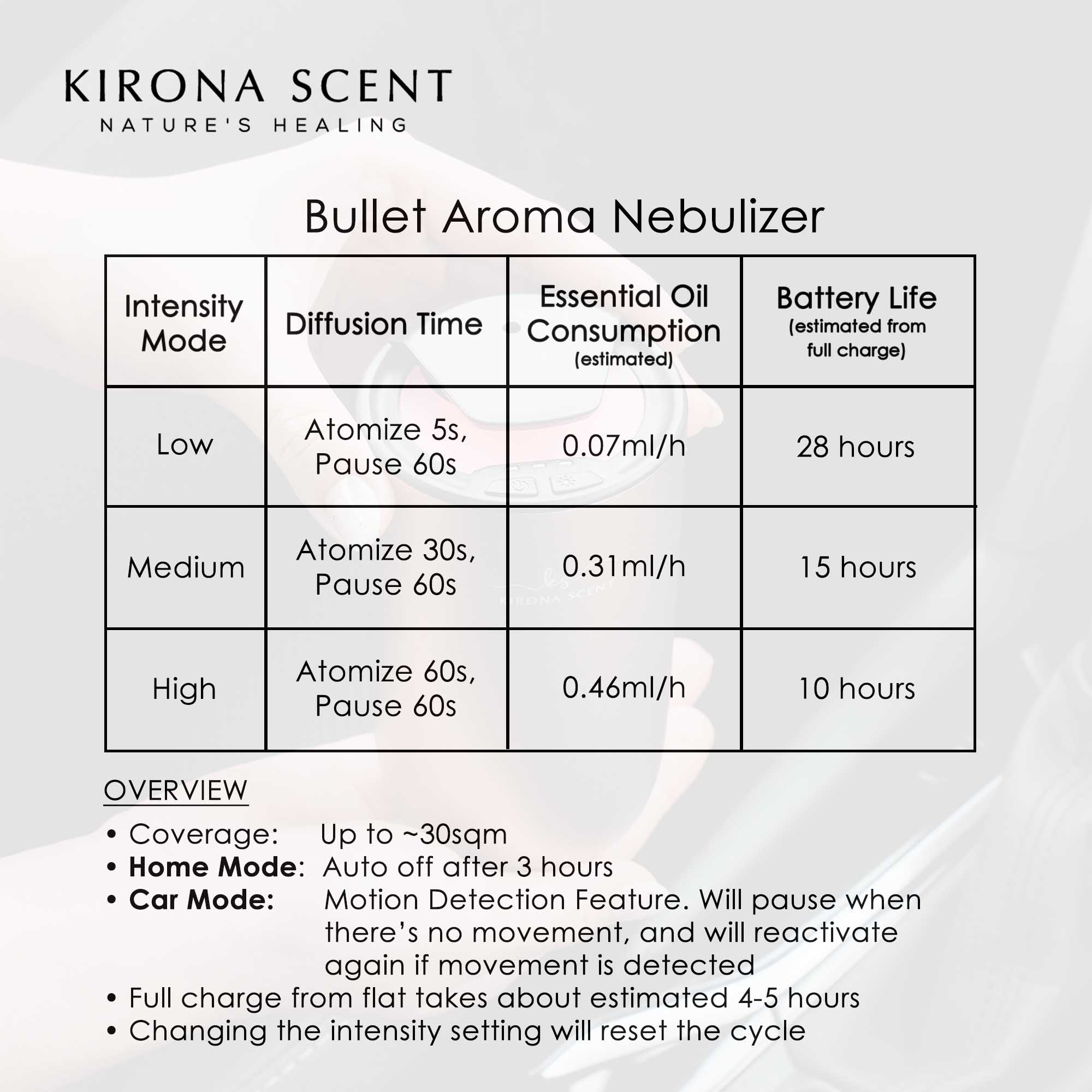 Waterless Diffuser - Bullet Aroma Nebulizer (Metallic Gold)