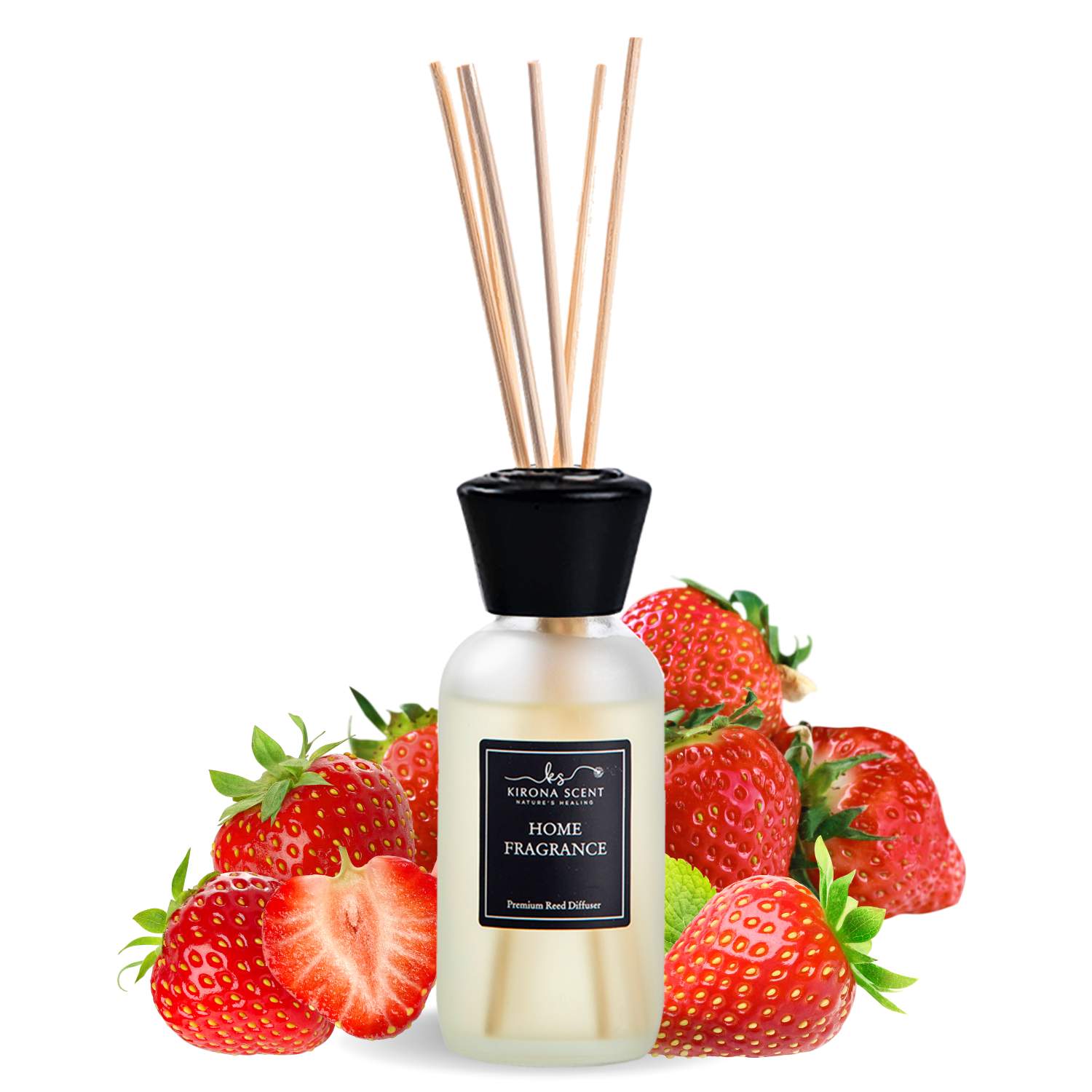 Spa Reed Diffuser (White) - Fresh Strawberries Home Fragrance – Kirona ...