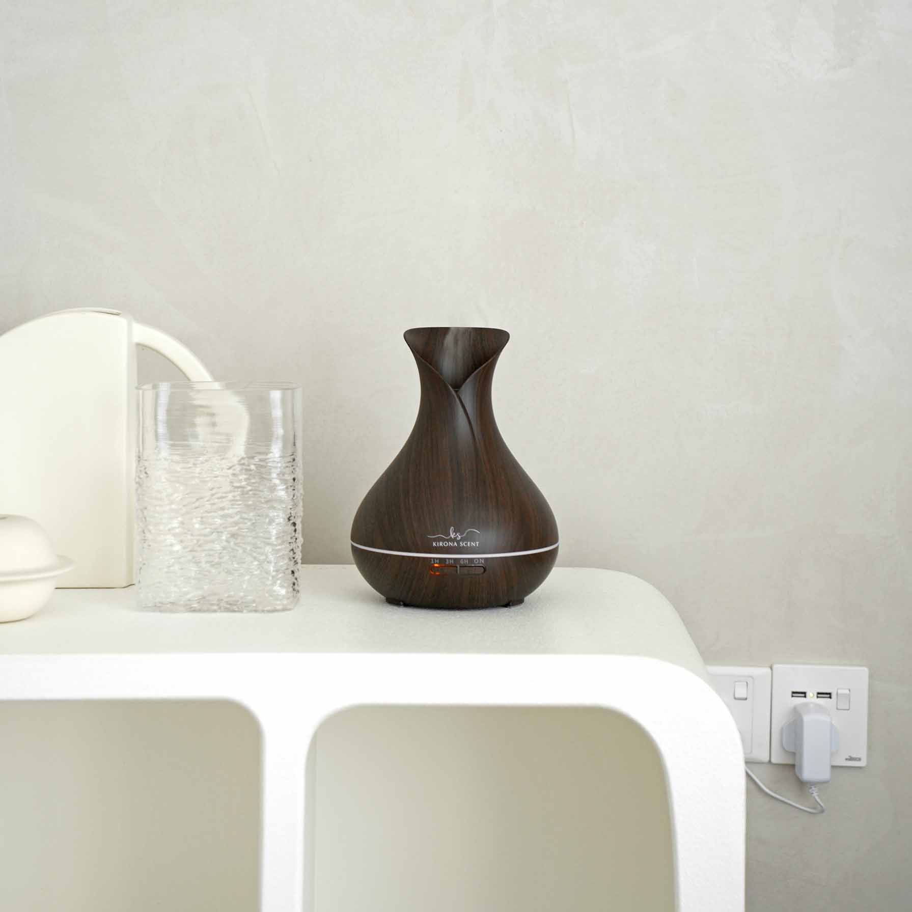 Tulip Aroma Diffuser 500ml (Dark Wood)