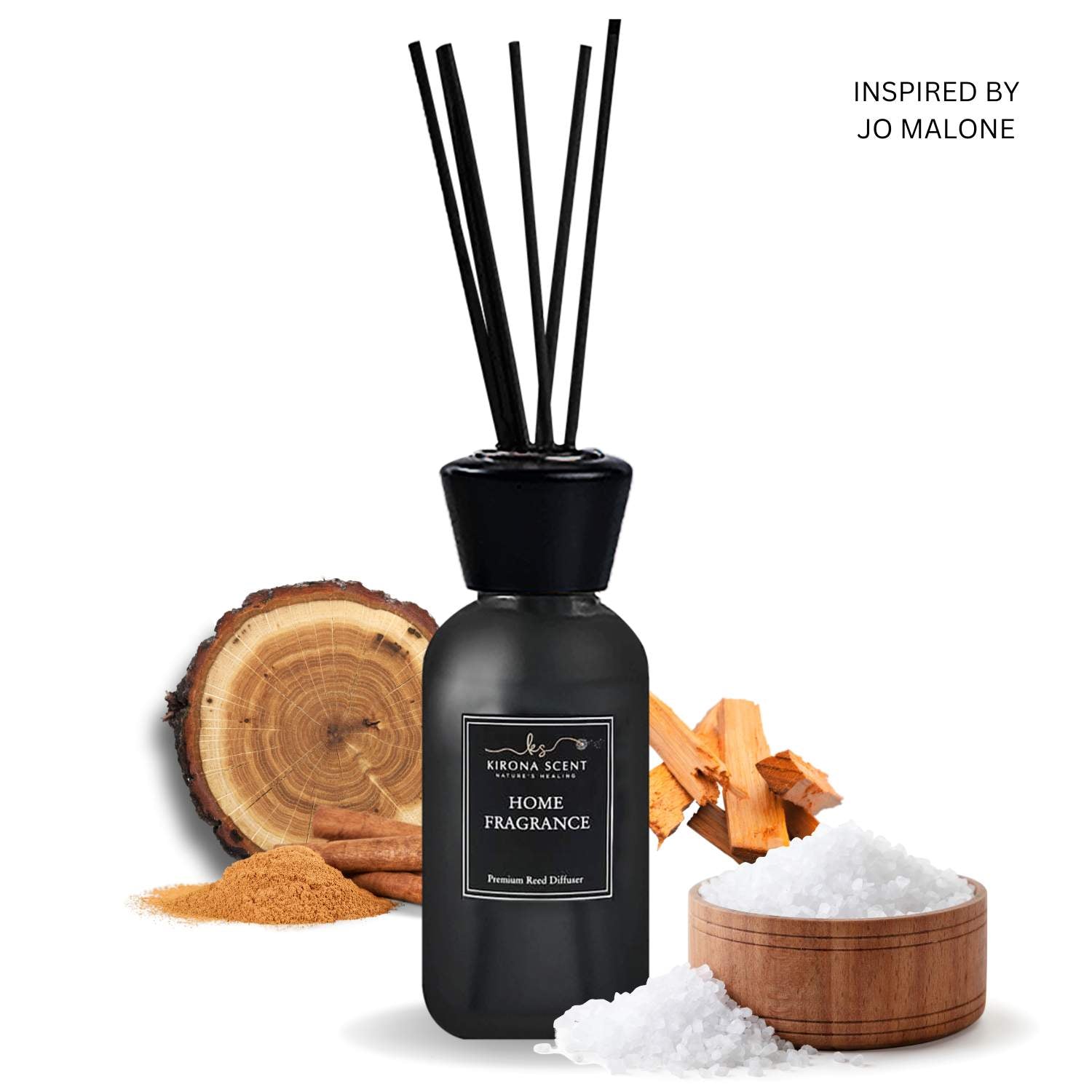 Spa Reed Diffuser (Black) - Wood Sage & Sea Salt