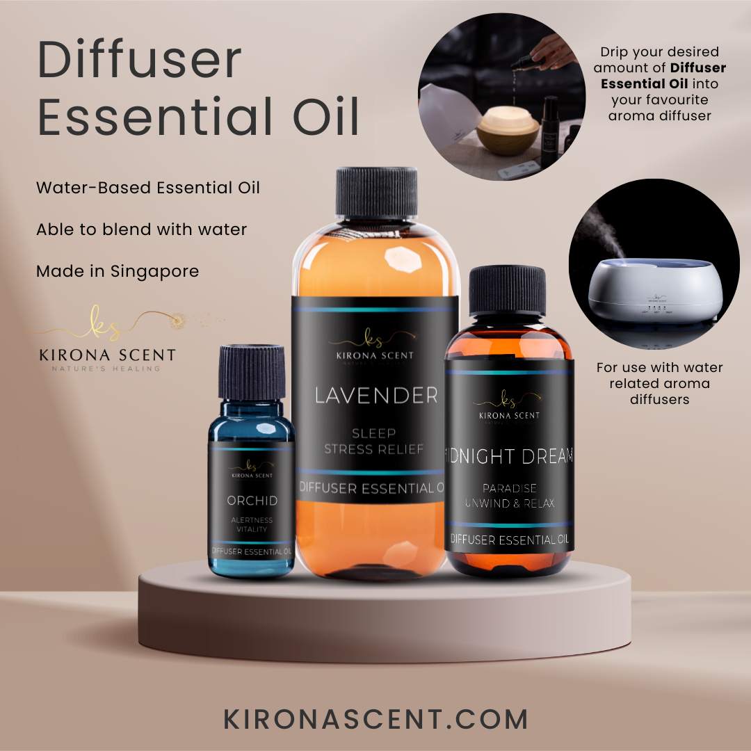 What Is Water-Based Essential Oil? Diffuser Essential Oil Kirona Scent. Singapore.
