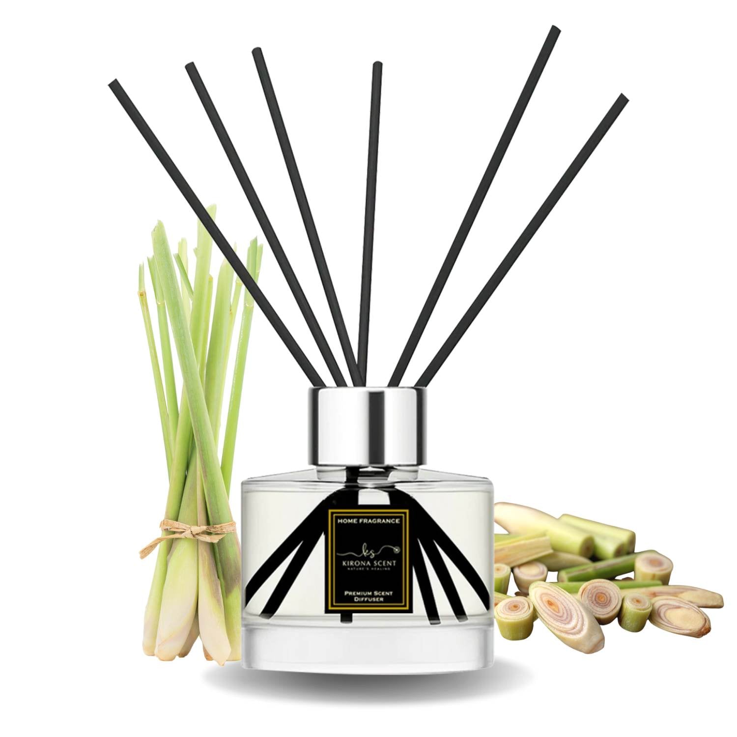 Lemongrass Luxe Reed Diffuser (White)